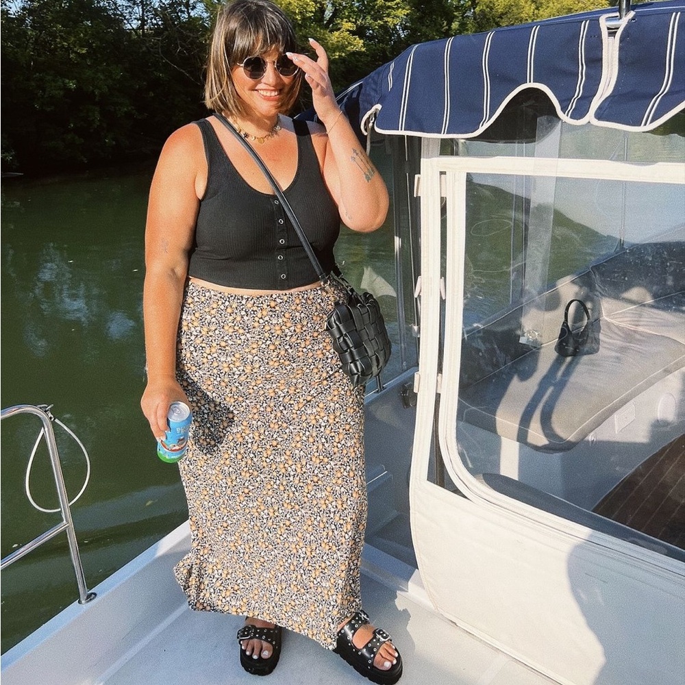 Nili Lotan X Target Ditzy Floral Midi Skirt (2X)